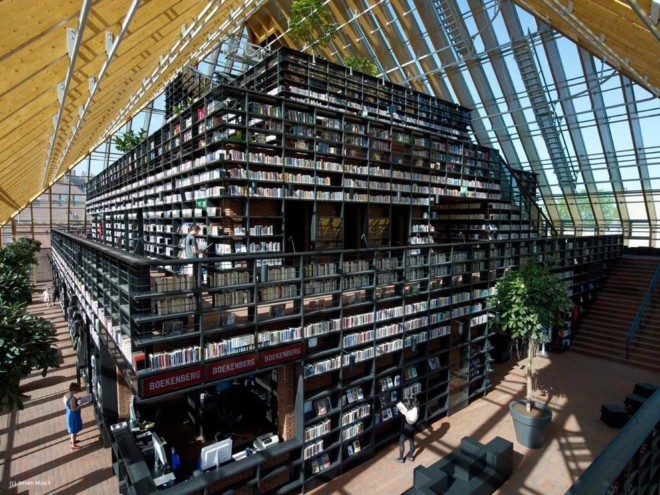 荷兰Spijkenisse书山图书馆(BookMountainLibrary)